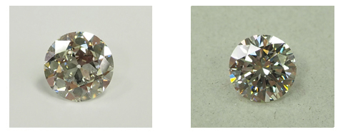 ダイヤモンドのリカット事例|リカット前 ラウンドヨーロピアンブリリアントカット 3.08ct