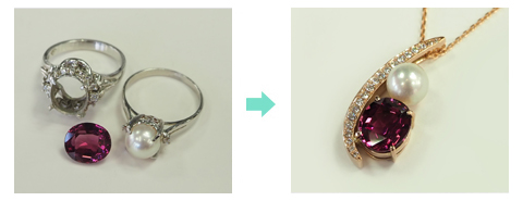 形見の指輪2つを、ひとつのネックレスにリフォーム|母と祖母の想いを受け継いで