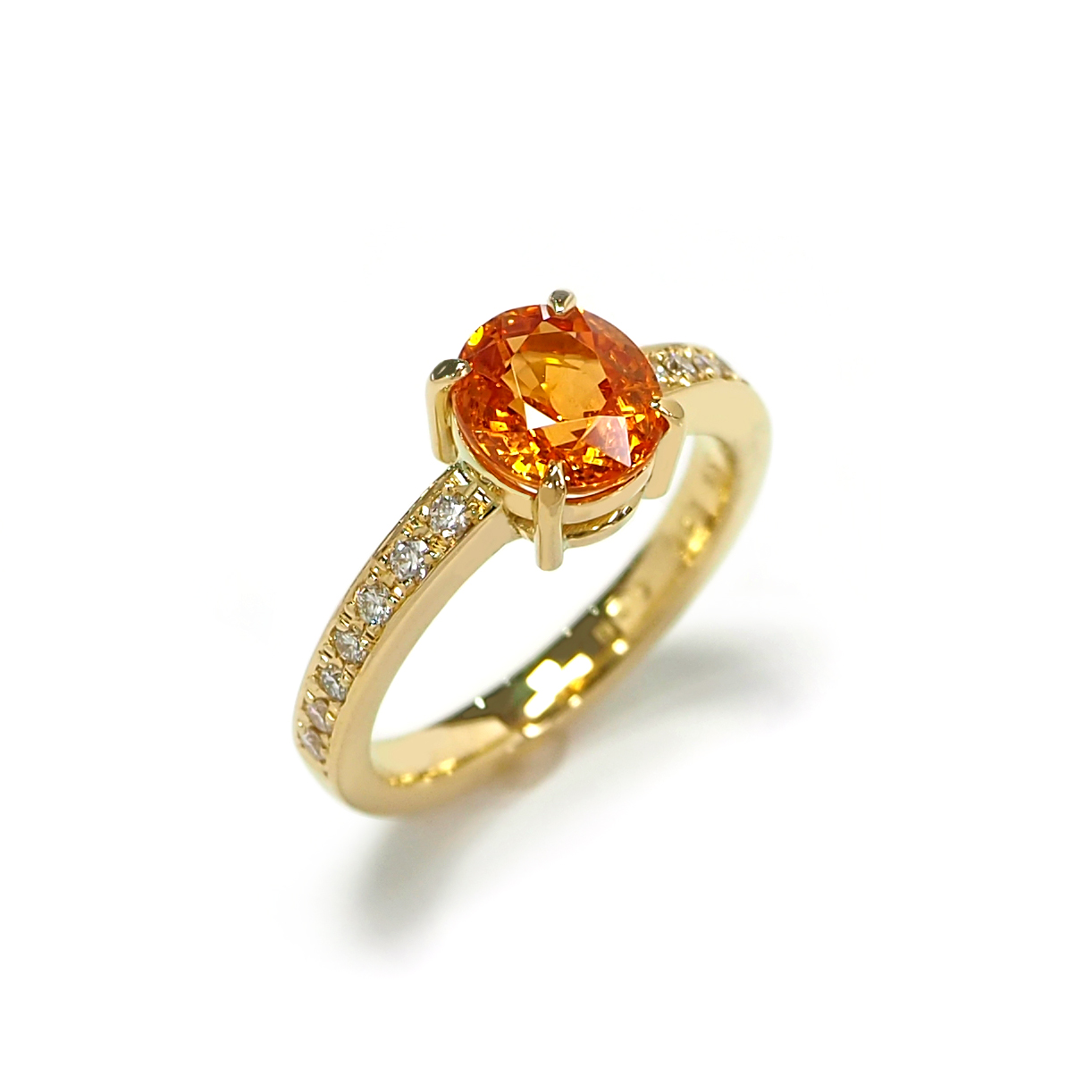 K18スぺサタイトガーネットリング 2.08ct