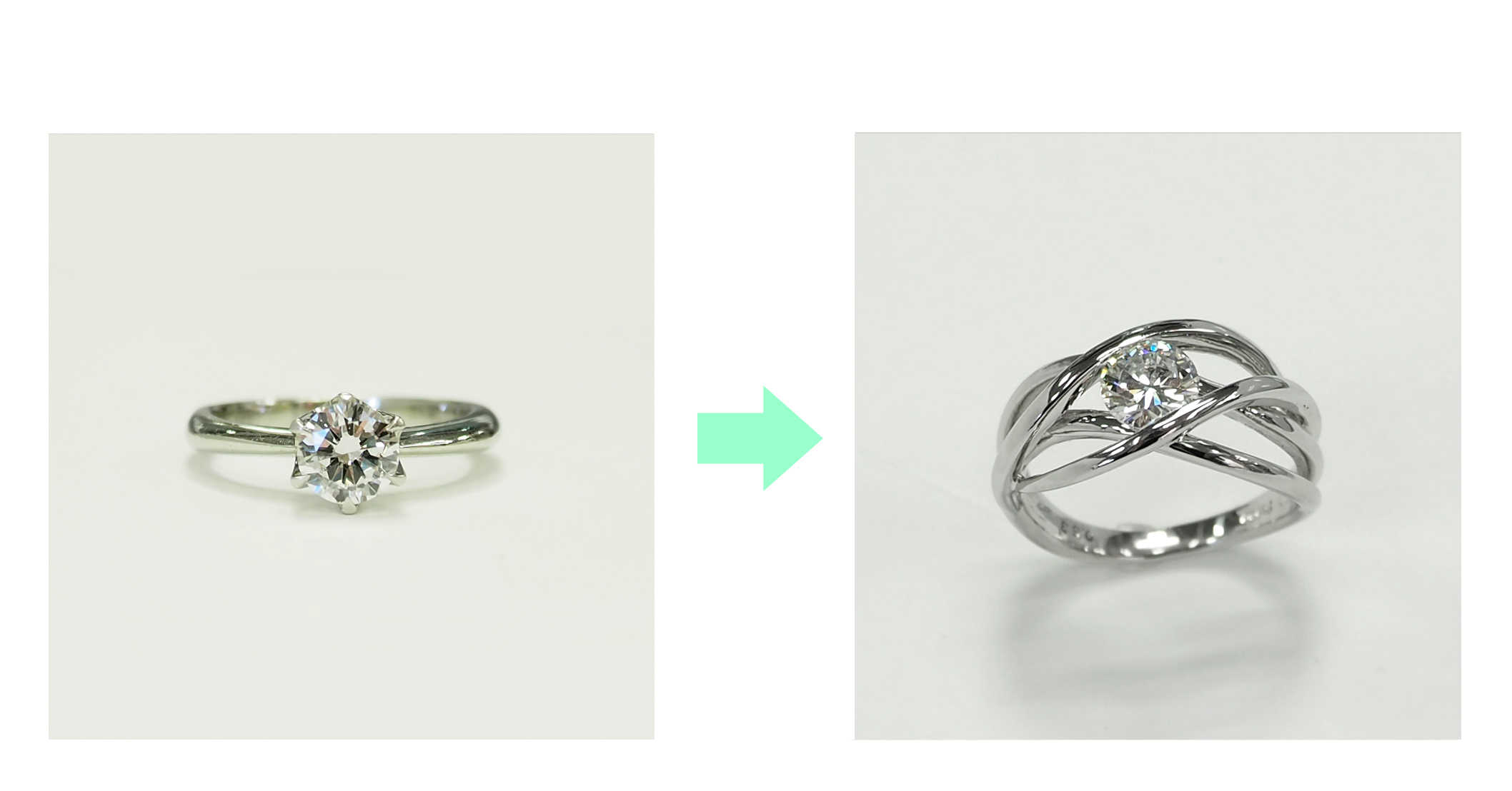 【思い出の指輪リフォーム】ブルートパーズとダイヤモンドを毎日着けたくなる一本に再デザイン